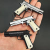 1:3 Bone Handle 1911 Full Metal Gun Model Toy Keychain-Gray