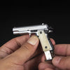 1:3 Bone Handle 1911 Full Metal Gun Model Toy Keychain-Silver