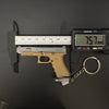 Handmade TTI Mini Gun Keychain - Tan and Metal
