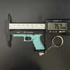 Handmade TTI Mini Gun Keychain - Light blue