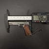 Handcrafted 1911 Gun Keychain with Wooden Handle - Metal