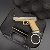 Handmade TTI Mini Gun Keychain - Tan and Metal
