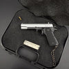 Handcrafted Silver & Black 1911 Gun-Shaped Keychain