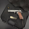 Handcrafted 1911 Gun Keychain with Wooden Handle - Metal