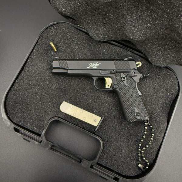 Handmade Kimber 1911 Handgun Keychain-Black
